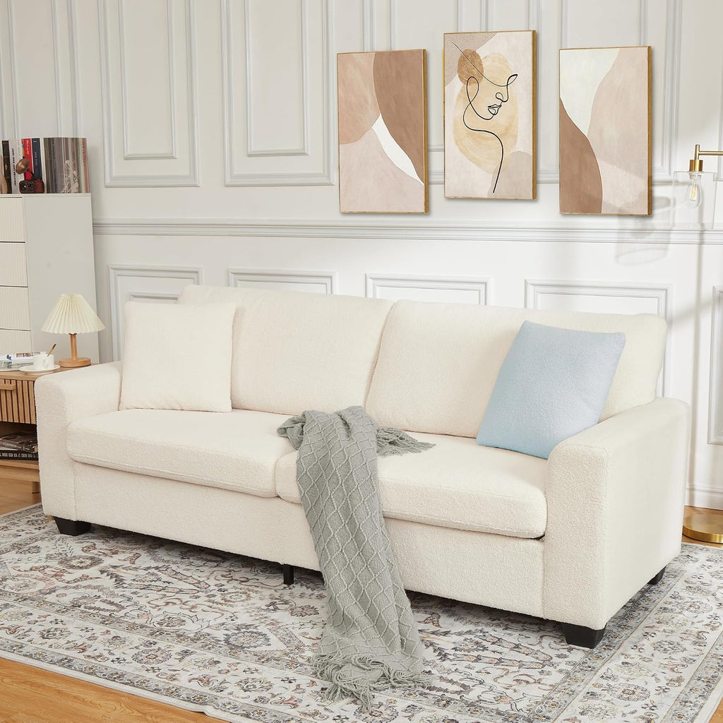 83 Inch Oversized Loveseat Sofa, Modern Corduroy 2 Seater Deep Seat Couch with Wide Armrest, Removable Washable Cushion Cover, Cozy Sofa for Living Room Bedroom Apartment