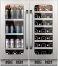 Whynter 80 Can & 33 Bottle Wine and Beverage Refrigerator, 30 Inch Wine Cooler Refrigerator Glass Door, 40-65°F Digital Temperature Control, Built-in or Freestanding for Home Bar Kitchen Office