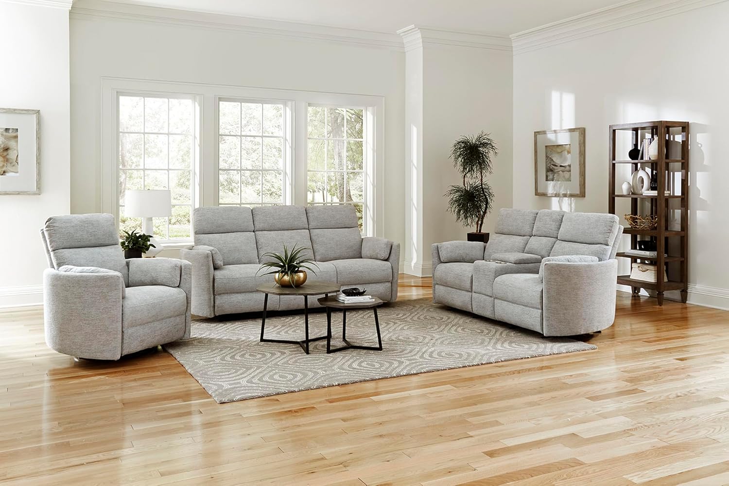 Parker Living Radius - Mineral Power Swivel Glider Recliner for Adults with USB and Type-C Ports, Single Sofa Chair for Living Room