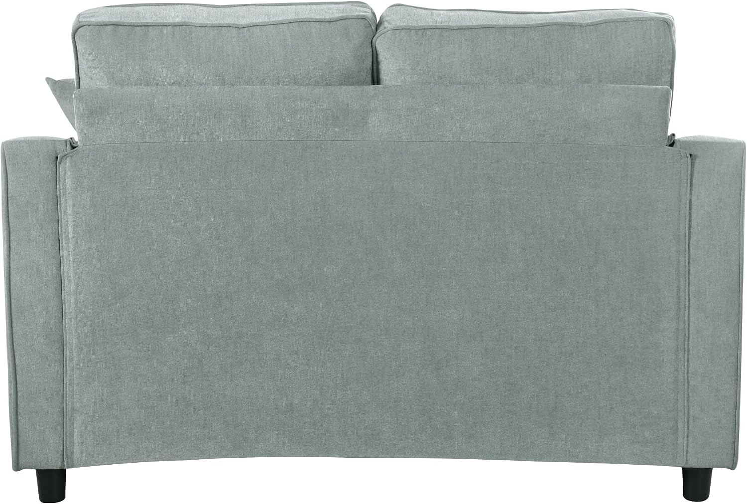 Merax 55' Modern Chaise Lounge Sofa Bed, Chenille Upholstered Couch with Tufted Seat and Removable & Adjustable Pillows for Living Room, Misty Green