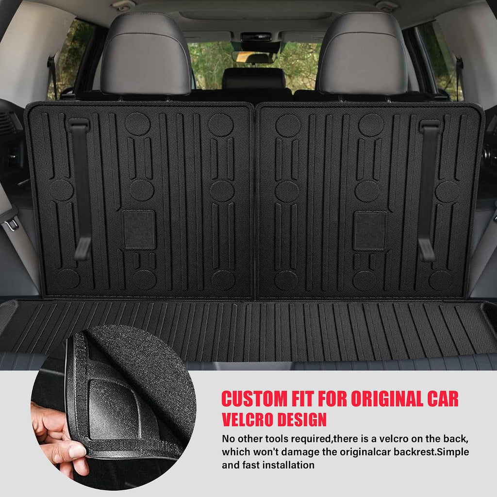 Floor Mats &Trunk Mat for 2020-2025 Ford Explorer 7 Seats with Backrest Mat All Weather TPE Rubber Cargo Liner for 2020-2025 Ford Explorer Accessories