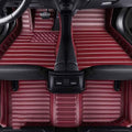 Custom All-Weather Car Floor Mats for Hyundai Tucson N-Line NX4 2021-2025, Waterproof Anti-Slip Leather Mats Full Coverage 3D Design Cargo Liners Accessories, Wine Red