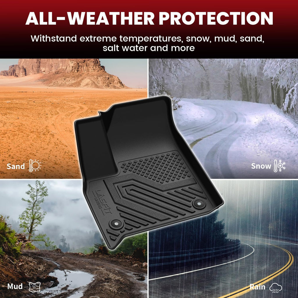 LASFIT Floor Mats & Cargo Liner for Chevrolet Chevy Traverse 2018-2023/Traverse Limited 2024, Only 8 Seats (Fit 2nd Row Bench Seats), All Weather TPE Custom Fit 3 Rows Car Floor Mats Full Set