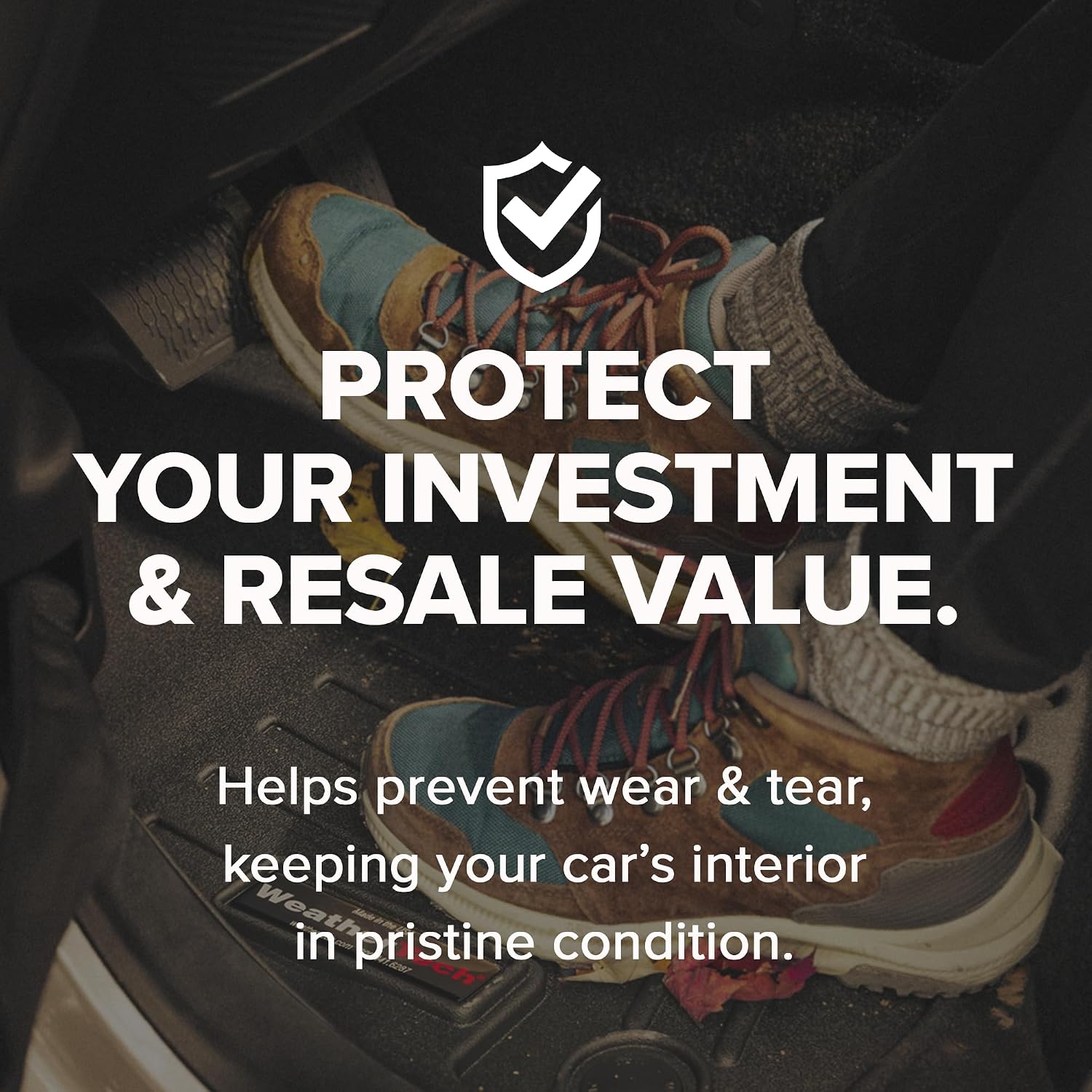 WeatherTech Custom Fit FloorLiners for Genesis G70-1st & 2nd Row (4516941-4514792), Tan