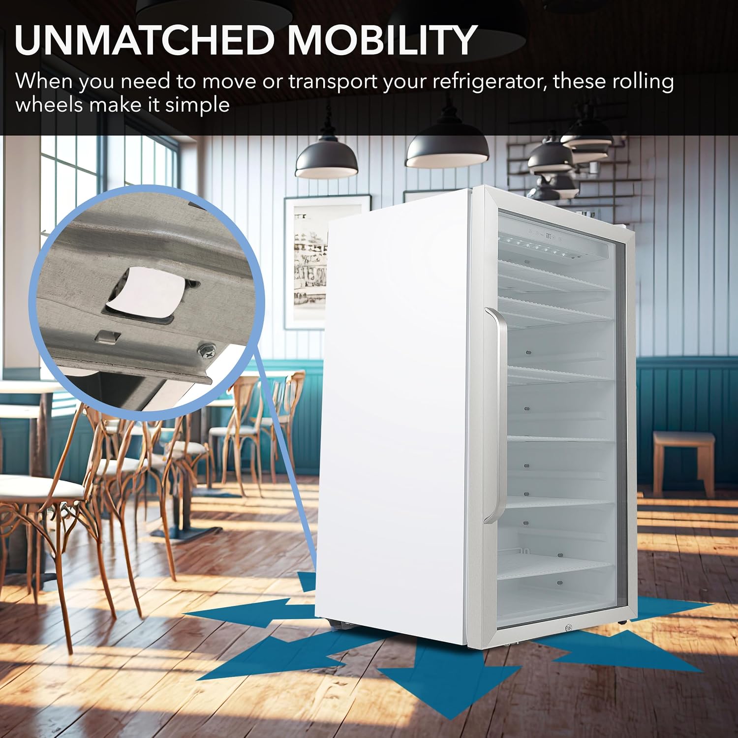 Whynter CBM-1060XLWa White Freestanding 10.6 cu. ft. Stainless Steel Commercial Beverage Merchandiser with Superlit Door and Lock