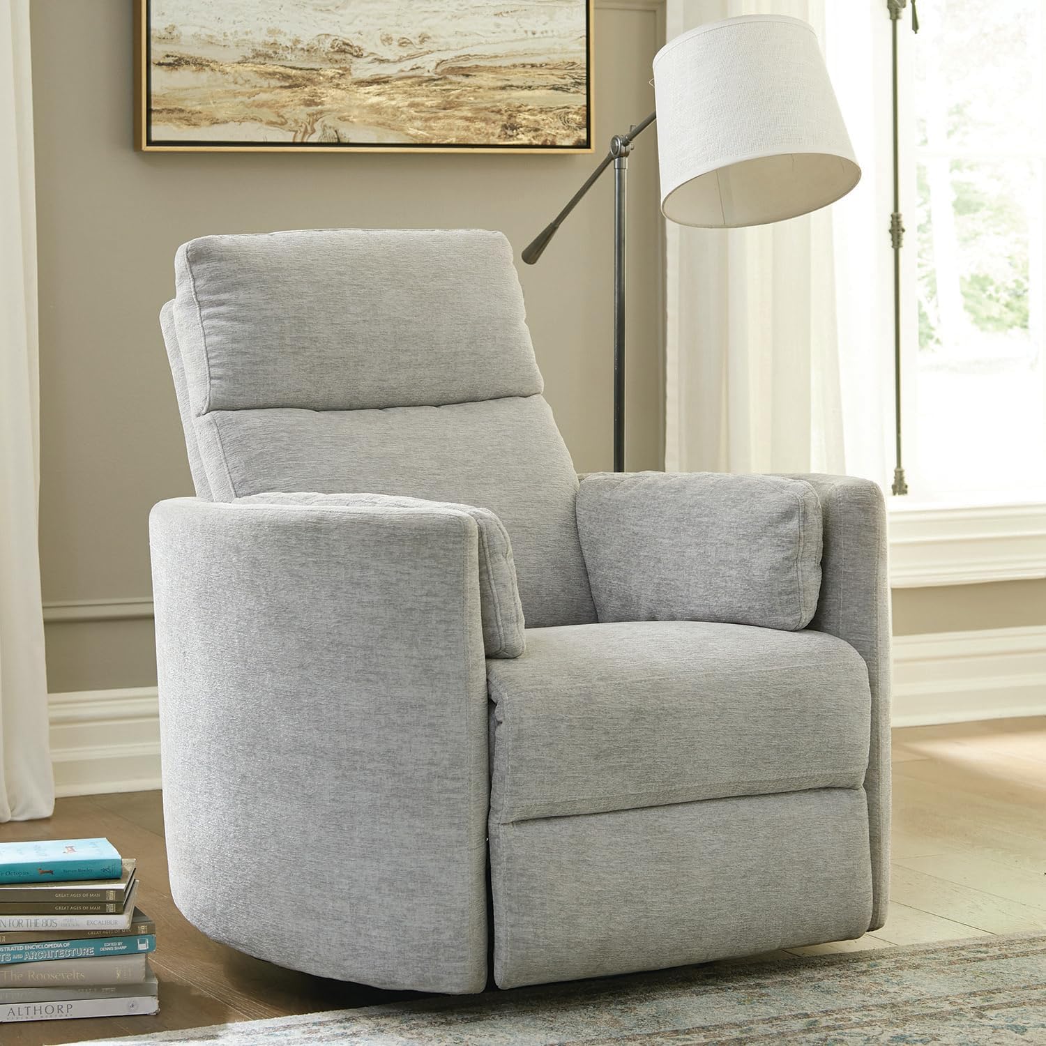 Parker Living Radius - Mineral Power Swivel Glider Recliner for Adults with USB and Type-C Ports, Single Sofa Chair for Living Room