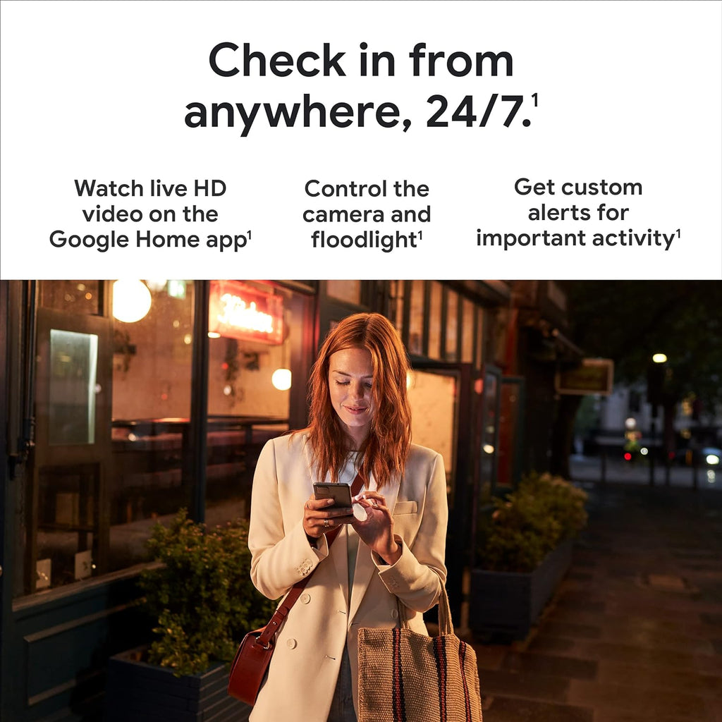 Google Nest Cam with Floodlight - Outdoor Camera - Floodlight Security Camera (Renewed)