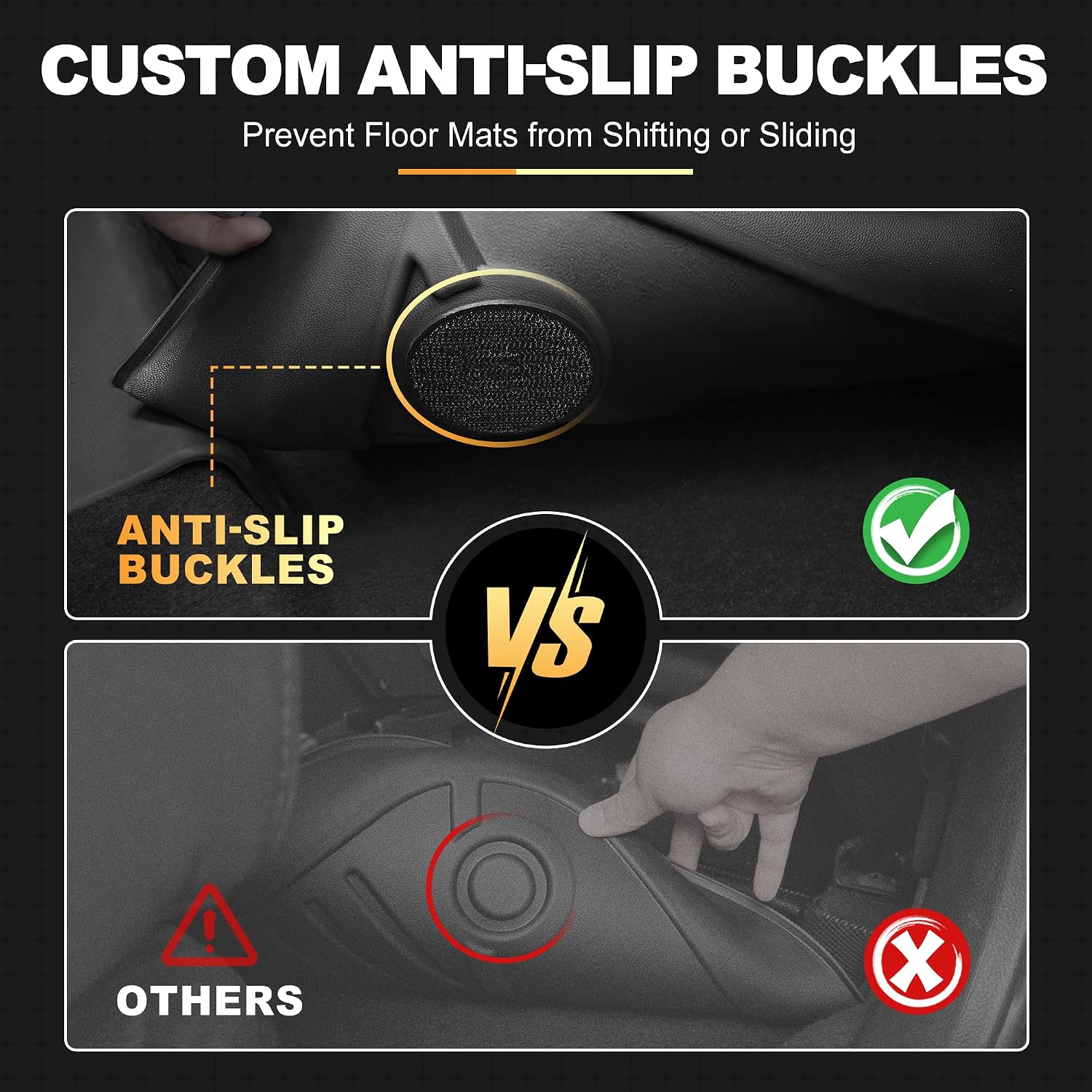 AOMSAZTO Floor Mats for Toyota RAV4 2013-2018 (Not for Hybrid) Full Set All Weather TPE Custom Fit Floor Mats for Toyota RAV4 1st & 2nd Row Car Mats Trunk Frunk Mat