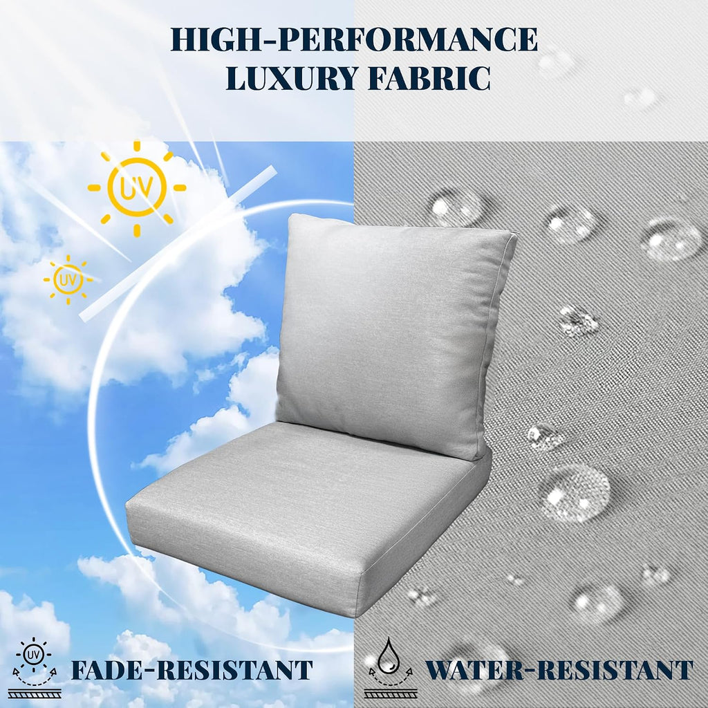 SUGOLD Aluminum Outdoor Swivel Rocking Chairs 2 Piece Set，Swivel Patio Chairs for Porch Deck Balcony Garden (Dark Grey)
