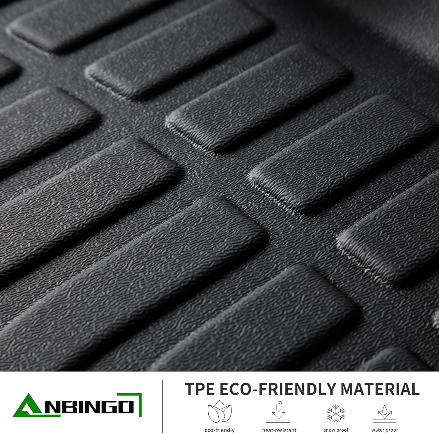 ANBINGO®Floor Mats Fit for Chevy Suburban & GMC Yukon XL (with 2nd Row Bench Seat) 2015-2020 All Weather Rugs for Chevy Suburban TPE Car Mats for GMC Yukon XL Rubber Trunk Carpet for Suburban