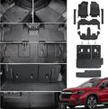 Floor Mats Cargo Mat Backrest Mats Trunk Lower Storage Mat for 2019-2026 Subaru Ascent Accessories, All-Weather TPE Trunk Mat Cargo Liner Door Sill Protector(Floor Mats+2-in-1 Cargo Mat)