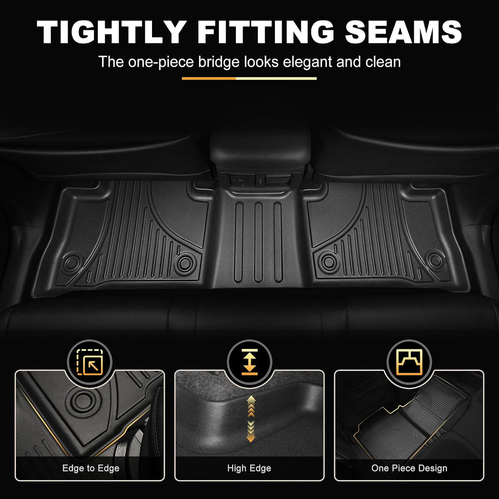 Floor Mats for Toyota Rav4 2019-2025 Hybrid & for Toyota Venza 2021-2025, All Weather TPE Floor Liners and Cargo Liner with Seat Back Mats Rav4 Accessories Cargo Mat