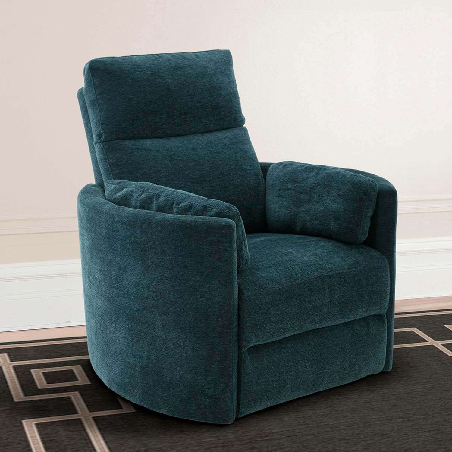 Parker Living Radius - Peacock Power Swivel Glider Recliner for Adults with USB and Type-C Ports, Single Sofa Chair for Living Room
