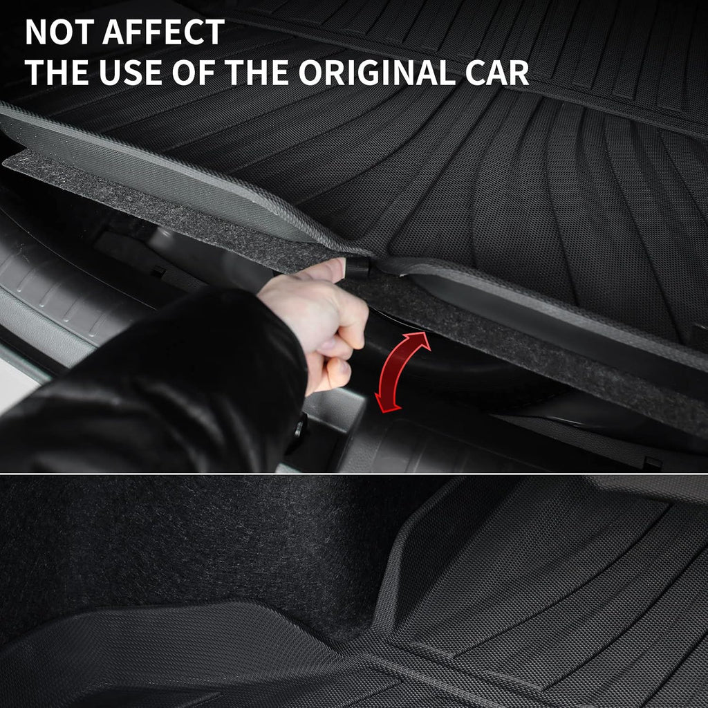 powoq Floor Mats Compatible with 2022-2026 Honda Civic Sedan Trunk Mat Cargo Liner Back Seat Protector TPE Replacement for 2022-2024 2025 2026 Honda Civic Sedan Accessories (Trunk Mat+Floor mats)