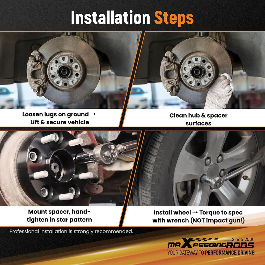 maXpeedingrods 2 Inch 6x5.5 Hubcentric Wheel Spacers for Chevy Silverado Sierra 1500, 6x139.7mm M14x1.5 Studs 78.1mm Hub Bore with Lip Forged Spacer for Tahoe, Suburban, Yukon 6 Lug