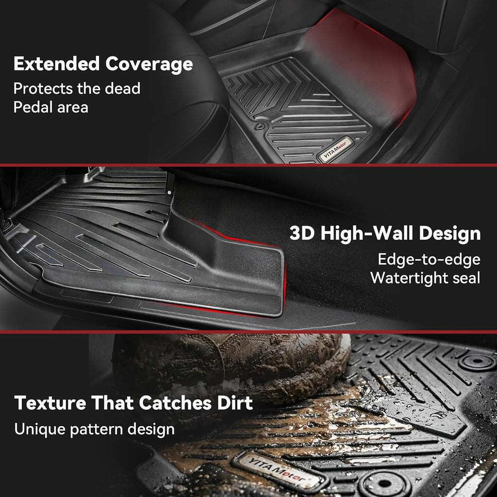 YITAMOTOR Floor Mats &Trunk Mat Fit for 2022-2026 Honda Civic Sedan (Not for Hatchback) / 2023-2026 Acura Integra TPE All Weather Custom Fit Car Liners Accessories, 1st & 2nd Row & Cargo Liner