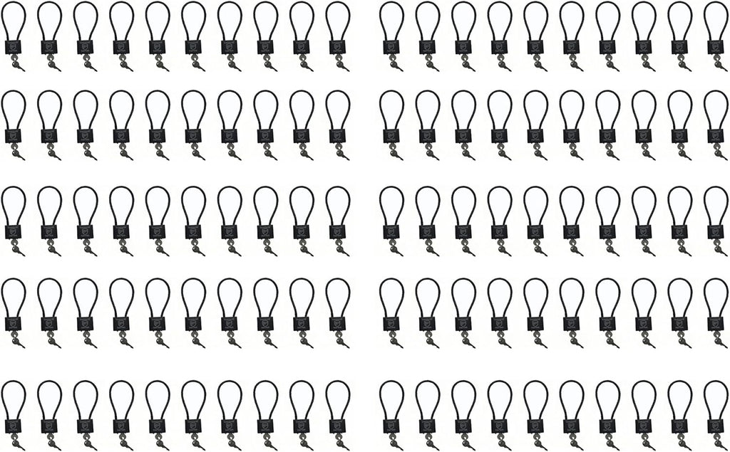 8.5' Cable Gun Locks with Keys-Hunting Sports, Keyed Alike Safe Lock CA DOJ Approved for Pistols, Handguns, Rifles, and Shotguns, Home, Storage Firearm Locking and Safety (100)