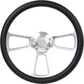 Forever Sharp 14' Billet and Black Vinyl Wheel with Chevy Horn