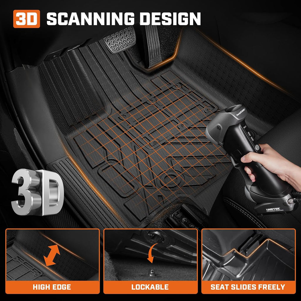 Mixsuper Floor Mat & Cargo Liner for Toyota RAV4 Hybrid 2026 (Not for Phev)(Not for Cargo Area with subwoofer),All Weather TPE RAV4 Accessories Full Set Car Mats with Door Sill Guards,Anti-Slip Black