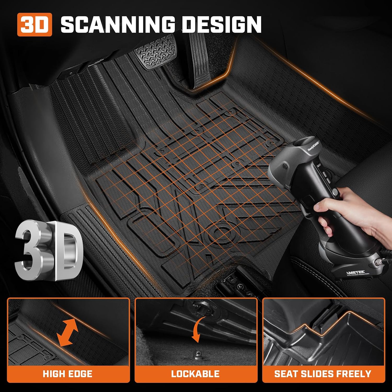 Mixsuper Floor Mat & Cargo Liner for Toyota RAV4 Hybrid 2026 (Not for Phev)(Not for Cargo Area with subwoofer),All Weather TPE RAV4 Accessories Full Set Car Mats with Door Sill Guards,Anti-Slip Black