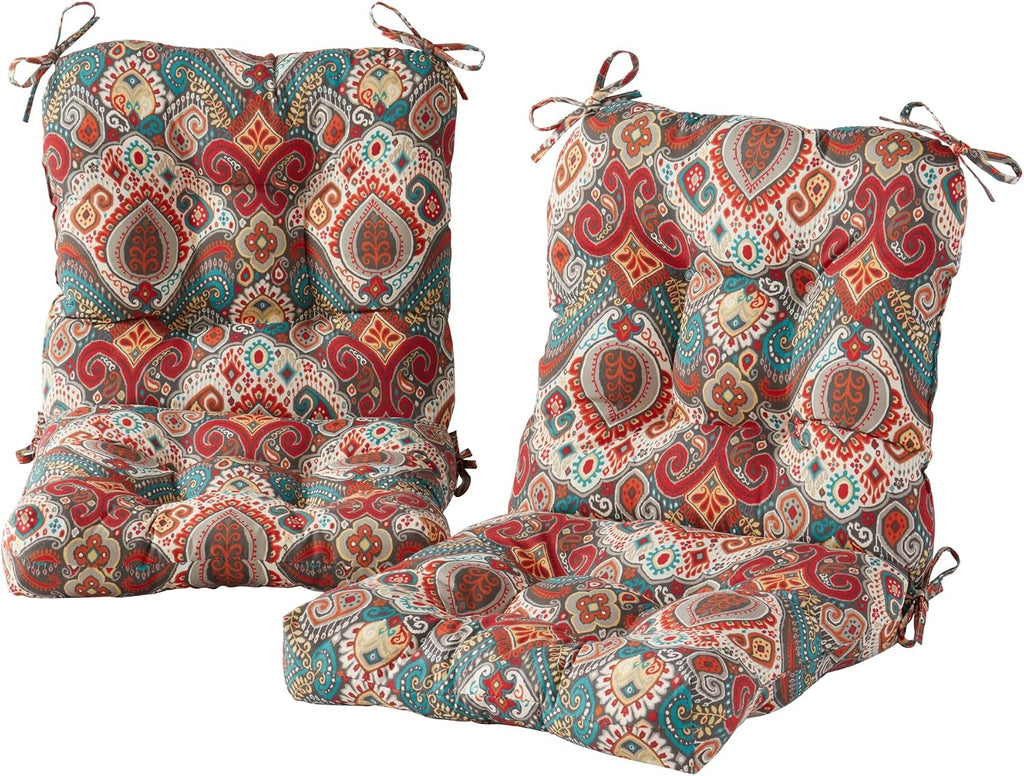 Greendale Home Fashions Outdoor 42x21-inch Seat/Back Chair Cushion (Set of 2), Painted Desert