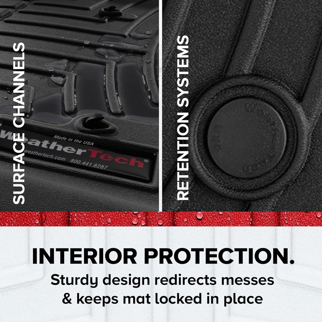 WeatherTech Custom Fit FloorLiners for Nissan Rogue Sport - 1st Row (4411721), Black