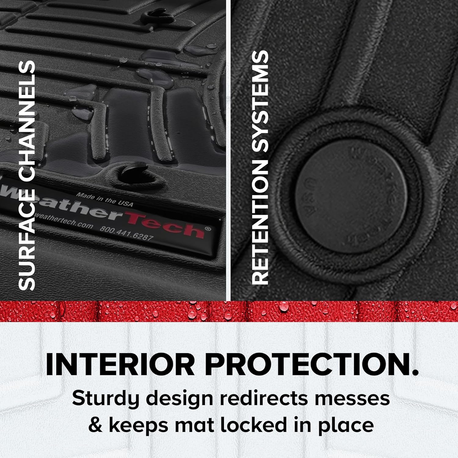 WeatherTech Custom Fit FloorLiners for Ford Expedition, Navigator, Full Set (471295-1-4), Cocoa