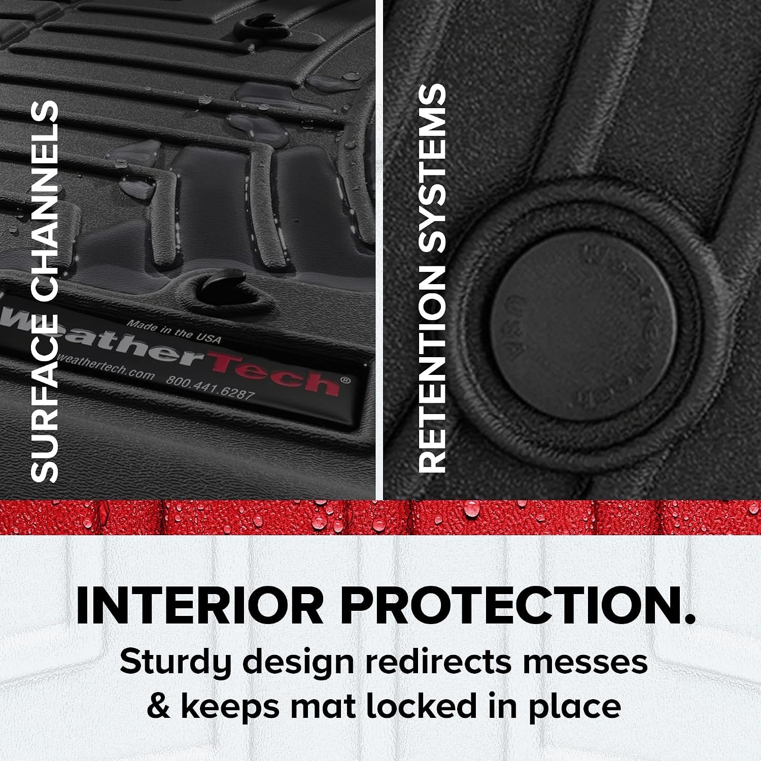 WeatherTech Custom Fit FloorLiners for Cadillac Escalade, Escalade-V, Tahoe - Full Set (451632-1-2-3), Tan