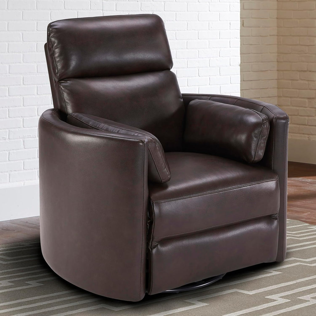 Parker Living Radius - Florence Brown - Powered by Freemotion Cordless Power Swivel Glider Recliner for Adults with USB and Type-C Ports, Single Sofa Chair for Living Room