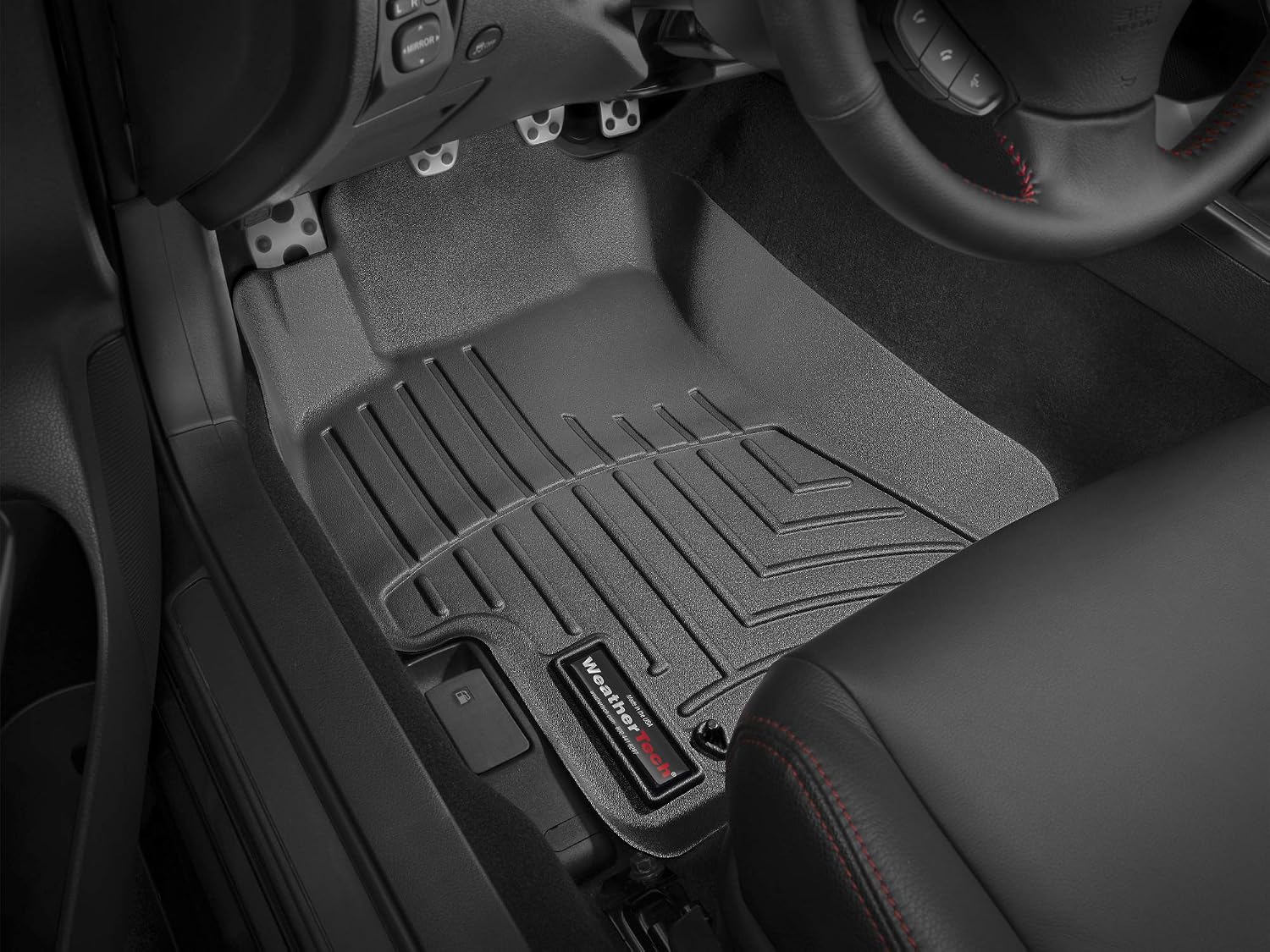 WeatherTech Custom Fit FloorLiners for Subaru Impreza, Impreza WRX, Impreza WRX STi - 1st Row (441661), Black