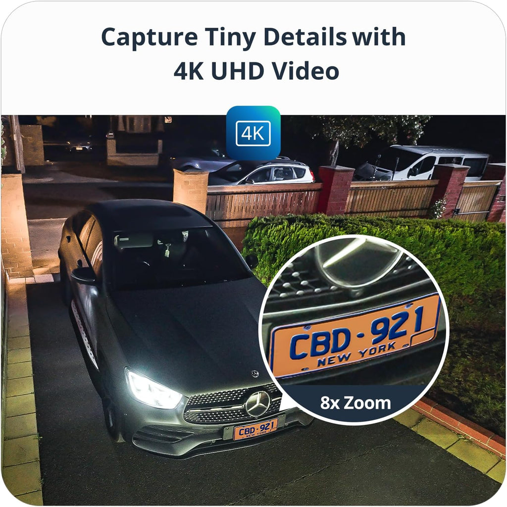 4K Security Cameras Wireless Outdoor/Indoor, Battery Cameras for Home Security, No Monthly Fees, 32G Local Storage, Advanced AI, Color Night Vision, 2-Way Audio, Waterproof, 2.4Ghz WiFi