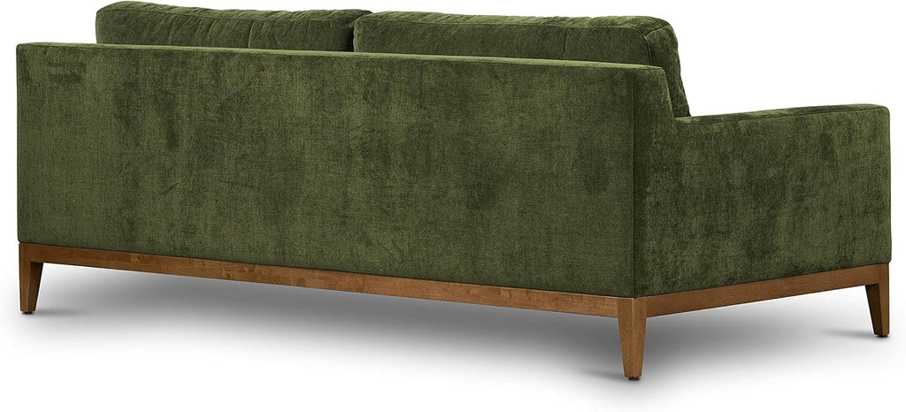 POLY & BARK Zyon Sofa, Distressed Green Velvet