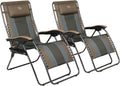 Timber Ridge Oversized Zero Gravity Chair, Padded Reclining Lounge Chair with Adjustable Headrest & Cup Holder, Heavy Duty Support 350 lbs, Foldable for Camping, Lawn, Outdoor & Indoor