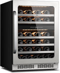 Whynter Wine Cooler Refrigerator, 24 Inch Under Counter Wine Fridge Dual Zone, 46 Bottle 40-65°F Digital Control Home/Bar/Kitchen Indoor (5.65 cu.ft)