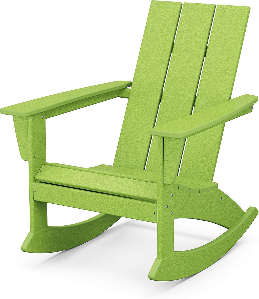 POLYWOOD® Modern Adirondack Rocking Chair, Lime
