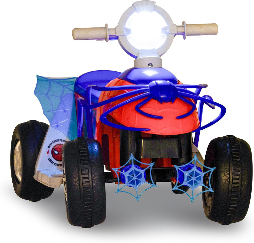 Kid Trax Toddler Marvel's Spider-Man Premium Toddler Quad Ride-On, Kids 18-30 Months, 6V Battery and Charger Included, Max Weight 44 lbs, Red