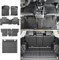 powoq Floor Mats Compatible with 13-24 Toyota 4Runner Cargo Mat Floor Liner TPE Replacement for 2013-2024 Toyota 4Runner Accessories (Fit W/O Sliding Tray, Trunk Mat+Backrest Mat+Floor Mat)