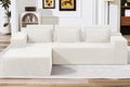 HABUTWAY Sectional Couches for Living Room,No Assembly L Shaped Couch 105' Modular Sectional Sofa Couch with Deep Seat,Cloud Couches Furniture Sets for Apartment,Corduroy (Beige, Left Facing)