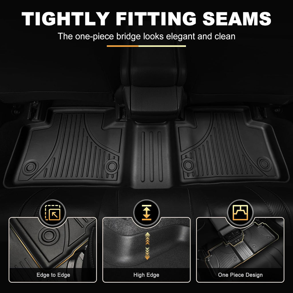 Floor Mats & Cargo Liner Fit for 2022-2026 Honda Civic Hatchback Sport/EX-L/LX - Original All Weather TPE Floor Liners Trunk Mat Civic Hatchback Accessories Cargo Tray (Not for Hybrid/Sport Touring)