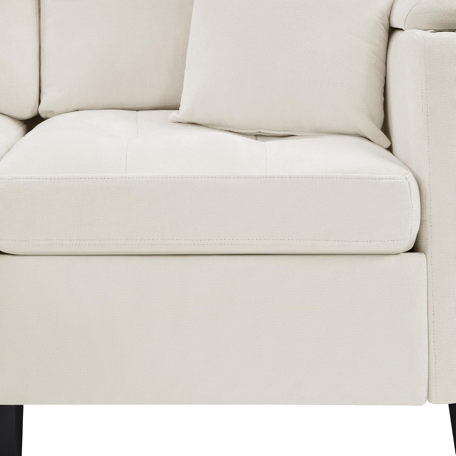 Eafurn Oversized U Shaped Sectional Sofa Tufted Couch w/Left Chaise, 6-Seater Chenille Convertible Corner Couches w/Cup Holders, Storage Armrest and USB Ports