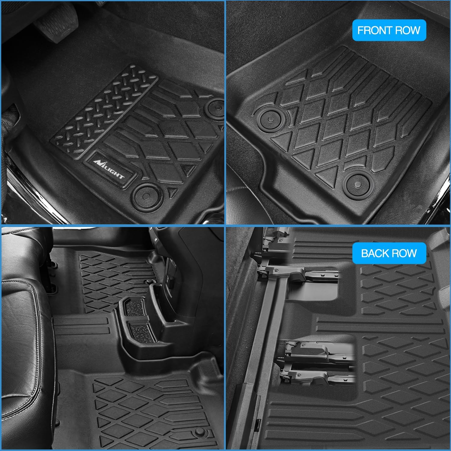 Nilight TPE Floor Mats for Ford Focus Hatchback Gasoline (No Subwoofer) 2012 2013 2014 2015 2016 2017 2018, All Weather Custom Fit Heavy Duty Floor Liners
