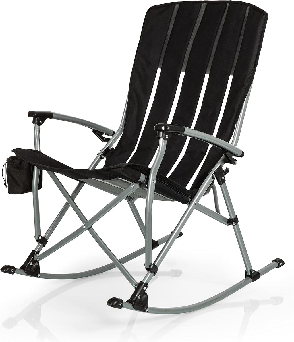 Picnic TIME Outdoor Rocking Camp Chair - XL Heavy Duty Camping Chair for Adults