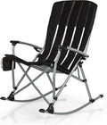 Picnic TIME Outdoor Rocking Camp Chair - XL Heavy Duty Camping Chair for Adults