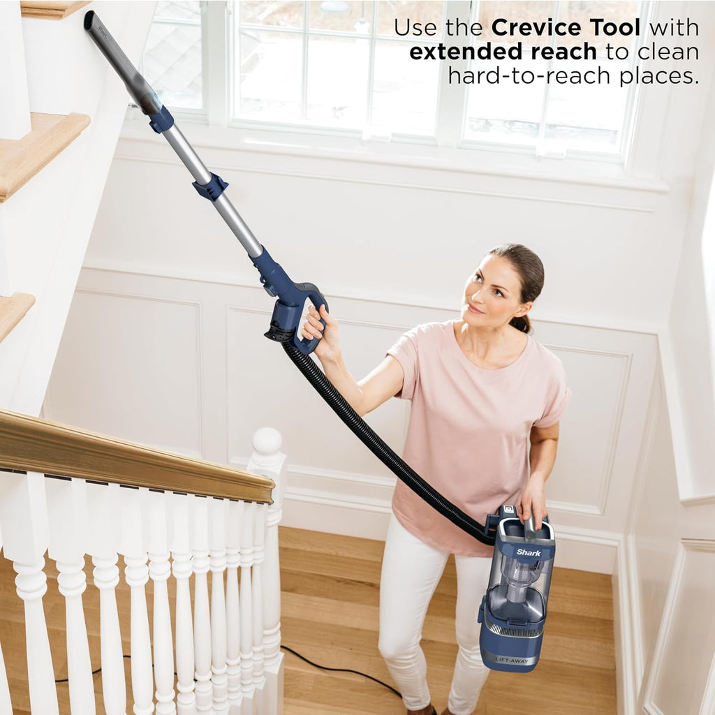 Shark Navigator Lift-Away ADV Upright Vacuum with HEPA Filter, Powerful Pet Hair Pickup, Advanced Swivel Steering, Lightweight Versatility, For Carpets & Hard Floors, Blue Jean, LA301
