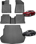Floor Mats & Cargo Mat for Hyundai Sonata 2015-2019 & Kia Optima 2016-2019, Custom Fit All-Weather Rubber Car Liners, High Edges Anti-Slip TPE Mats for Hyundai