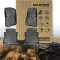 Premium MAXPRO Jeep Gladiator Accessories Car Mats Full Set 2020-2026 with Tool Box, Custom TPE Automotive Floor Mats Alternative to Rubber Floor Mats for Car, Truck Car Floor Liners Jeep Floor Mats