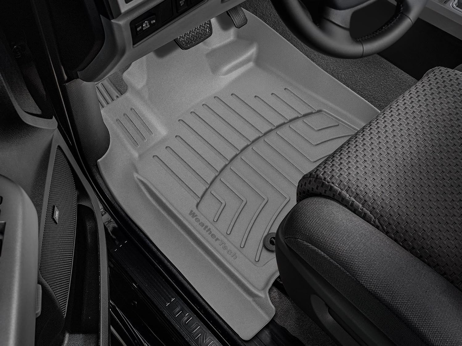 WeatherTech FloorLiner HP Custom Fit Floor Mats for Toyota Tundra, Sequoia - 1st Row (464081IM), Grey