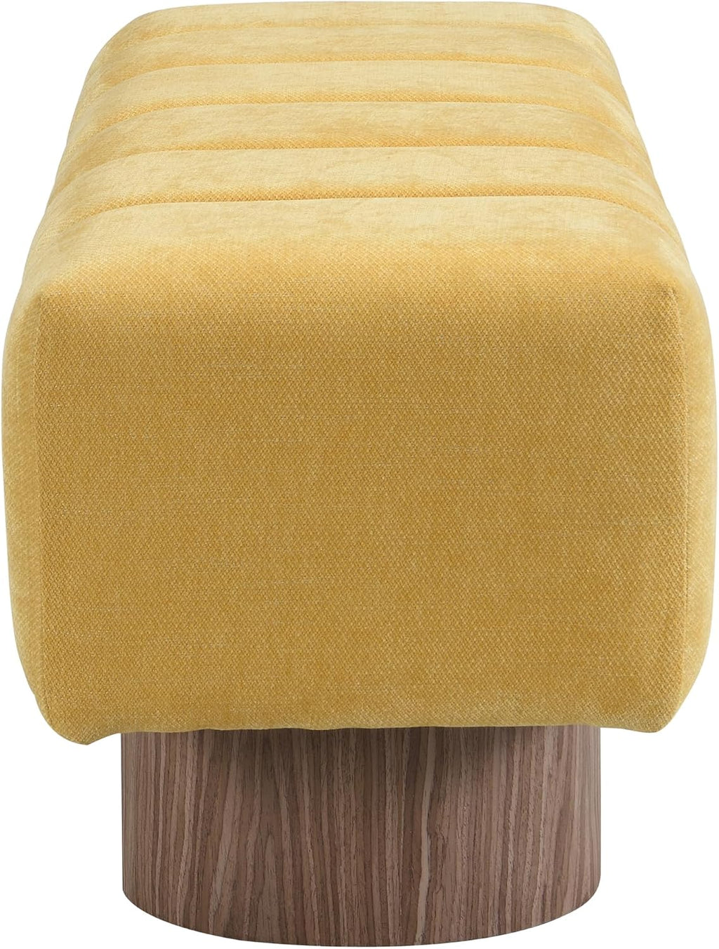Christopher Knight Home Manila 50' Chenille Fabric Dining Bench for 2 People, Upholstery Ottoman Bench, End of Bed Footstool, Living Room Sofa Extra Seat/Footrest, No Assembly Needed, Mustard Yellow
