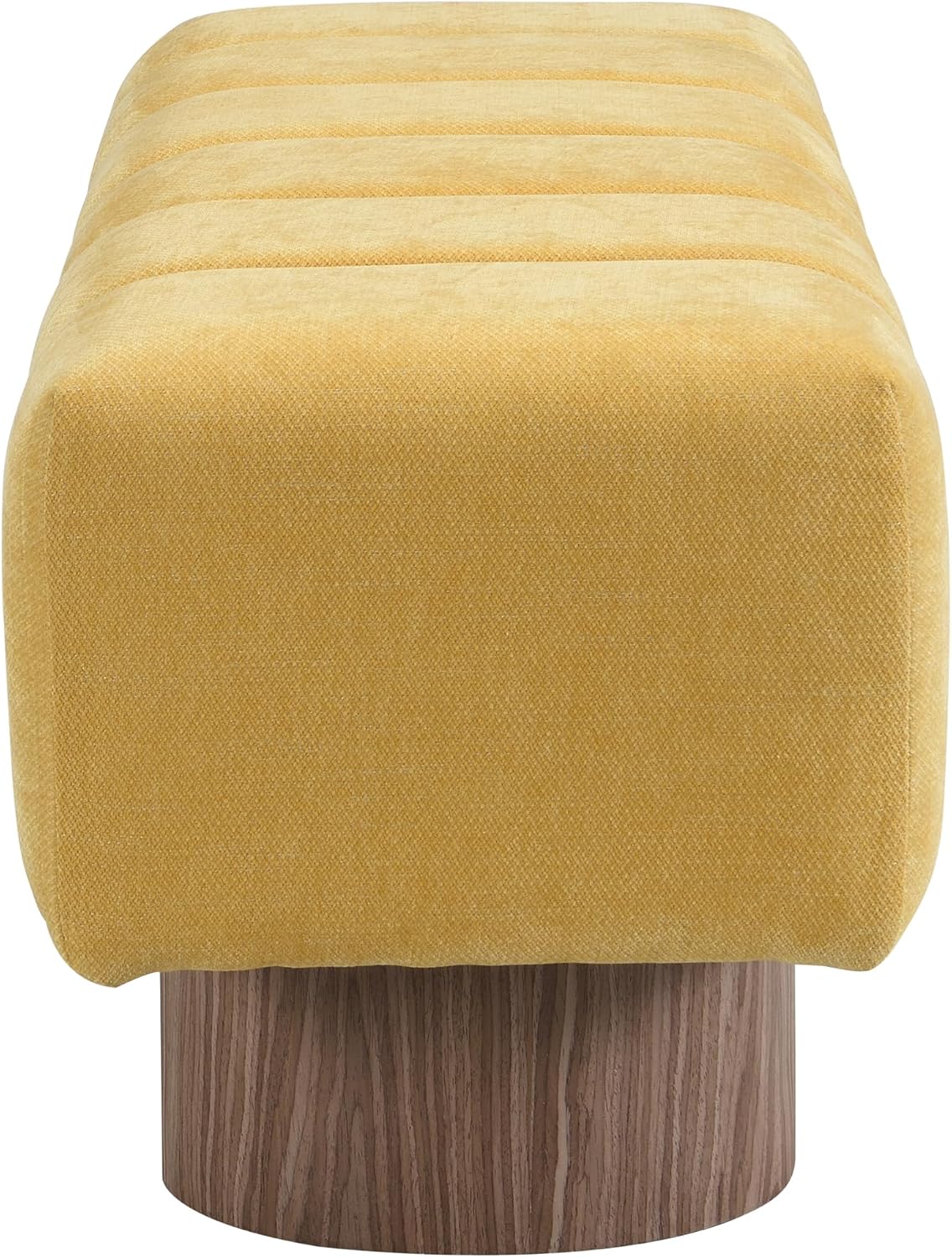 Christopher Knight Home Manila 50' Chenille Fabric Dining Bench for 2 People, Upholstery Ottoman Bench, End of Bed Footstool, Living Room Sofa Extra Seat/Footrest, No Assembly Needed, Mustard Yellow