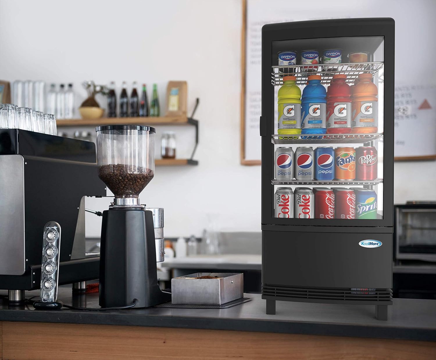 KoolMore CDCU-3C-BK Display Refrigerator, Black, 3cubic feet